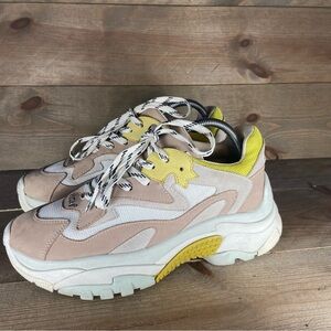 Ash addict Womens size 40 shoes white brown chunky comfort sneakers